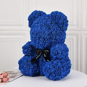 custom or standard preserved rose bear tedy bear rose rose bear 25cm