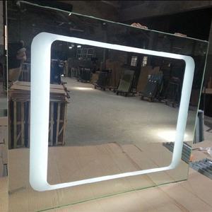 Miroir de salle de bain moderne noir illuminé avec lumière réglable - Product Image 3