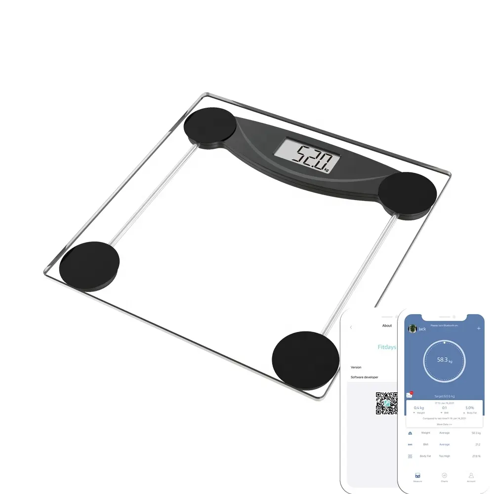Digital Body Weight Bathroom Scale Funny Bathroom Mechanical Personal Tempered Glass Weighing Scales
