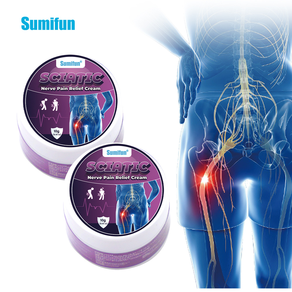 Sumifun Sciatic Nerve Acupuncture Point Cream Body Neck Knee Pad Painful Buttocks Pain Relief Adhesive Cream Body Care Ointment