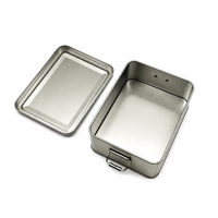 Boîte en métal rectangulaire de qualité alimentaire en gros avec fermoir à boucle pour boulangerie, pâtisserie, biscuits et emballages cadeaux