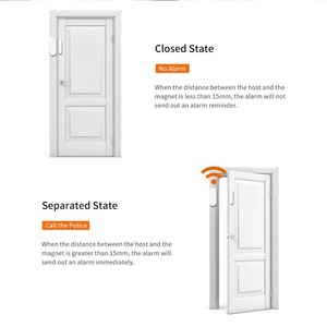 Pin hoạt động 433MHz cửa không dây cảm biến tiếp xúc từ tính với pin AAA - Product Image 3