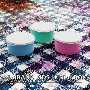 Round Plastic Kids Bowl <b>Set</b> with White Lids Bpa Free Solid Color Children's Dinnerware for Kids Dining - Product Image 2