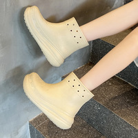 DERAN OEM femmes INS Style bottes imperméables à la mode bottes courtes décontractées pour les nouvelles bottes de pluie de conception simple pour les jours de pluie