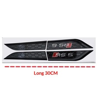 Emblèmes latéraux de garde-boue personnalisés S5/RS5 Black Warrior en ABS, garnitures extérieures et autocollants de carrosserie pour Audi A5