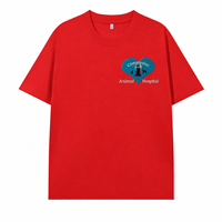 Maßgefertigtes Besticktes Tierarztpraxis-T-Shirt mit Chenille-Herz-Logo für Tierklinik-Personaluniform