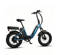 Vélo électrique pliable à pneus larges de 20 pouces, 500 W, 48 V, entrepôt européen en Italie, Teeness