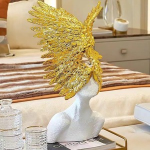 22 pollici grandi <span class=keywords><strong>ali</strong></span> d'<span class=keywords><strong>angelo</strong></span> figura scultura ornamento ufficio soggiorno Desktop casa decorazioni in resina - Product Image 3