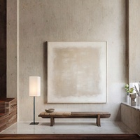 Grande toile abstraite en acrylique faite à la main, art mural minimaliste, impression mate neutre pour le salon, la chambre à coucher, la décoration d'hôtel