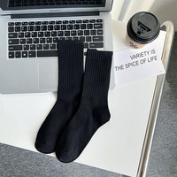 Chaussettes longues Tube couleur unie pour femmes, chaussettes de Sport d'automne