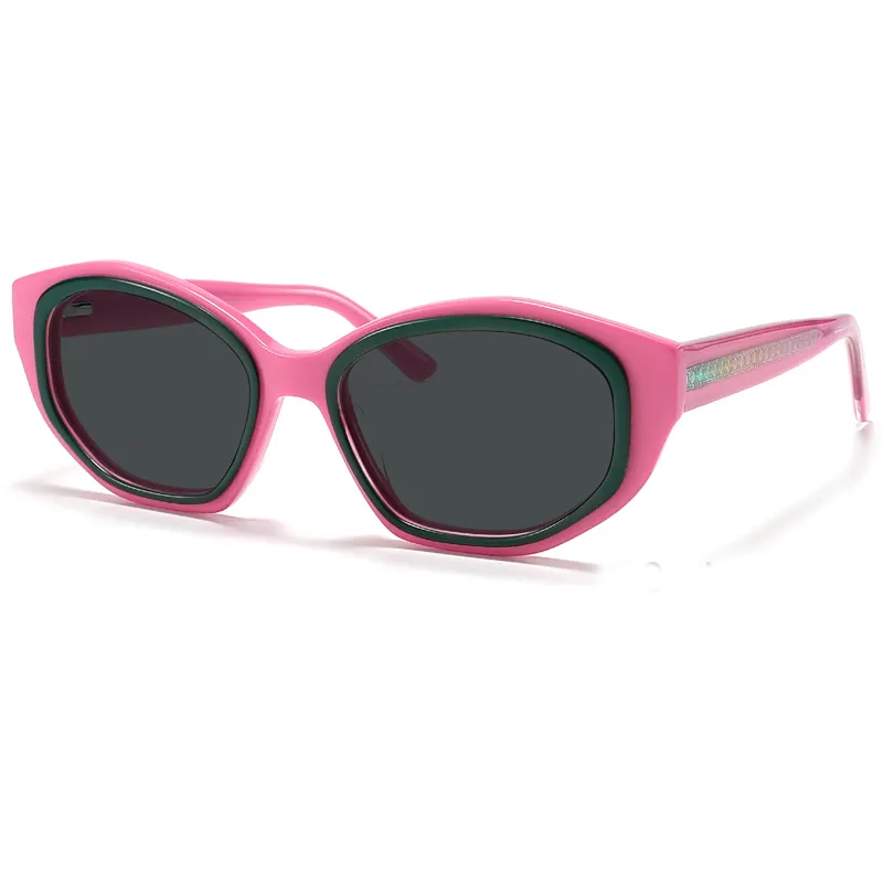 Due colori occhiali da vista Cat-Eye montature di occhiali colorati moda donna acetato occhiali di alta qualità per le donne