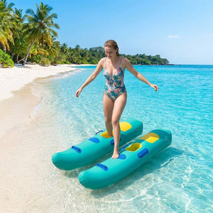 Water play equipment floating walking boots <b>inflatable</b> walk on water shoes ideal for lakes - Product Image 1