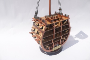 เรือรบโบราณ GIA NHIEN HMS VICTORY ANCHOR (ครึ่งเสาธง) แบบจำลองกายวิภาคศาสตร์เรือรบ งานฝีมือไม้ทาสีด้วยมือ สำหรับตกแต่งผนังบ้าน - Product Image 3