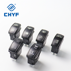 Chyf Rocker chuyển LED SPST (on)-OFF-(on) 12V 20A / 24V 10A 4 pin IP67 không thấm nước 37.2*21.2 mét Marine chuyển đổi - Product Image 1