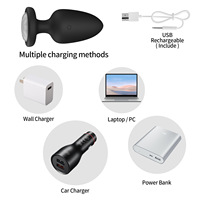 Ferngesteuerter Bunter Monster-Analplug mit Beleuchtung, Leuchtet im Dunkeln, LED-Licht, Silikon, Kleiner Anal-Vibrator