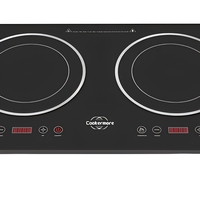 Table de cuisson à induction encastrable double zone, double brûleur, vitrocéramique, commande tactile, écran LED, appareils de cuisine