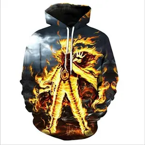 Men Fireman Flame Printed Hoodies Sublimation Customized Graphics Polyester fleece autumn New Boys fashion wears