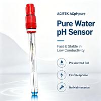 Capteur de pH pour l'eau d'alimentation des chaudières, pour cycle d'eau pure des centrales électriques, mesure de faible conductivité, sortie analogique, personnalisable OEM/ODM