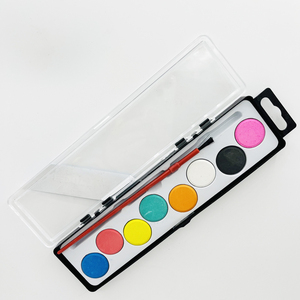 Ensemble de 8 peintures à l'aquarelle, ensemble de peintures à l'eau portables pour voyage avec pinceaux à eau, ensemble de peintures à l'eau solides - Product Image 3