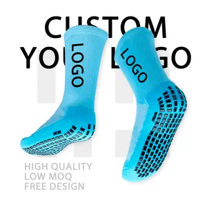 Meias de futebol OEM Uron com logotipo personalizado de algodão, meias esportivas com logotipo personalizado, meias personalizadas com faixa de cores personalizadas