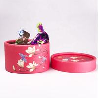 Emballage cadeau de luxe pour la Saint-Valentin Cookie Chocolat Boîte de chocolat ronde Praline Cylindre Tube