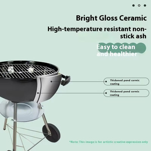 <span class=keywords><strong>Parrilla</strong></span> de carbón de 17 pulgadas, <span class=keywords><strong>parrilla</strong></span> de barbacoa al aire libre para acampar/patio trasero/cocina de mesa, con ruedas, <span class=keywords><strong>parrilla</strong></span> de barbacoa - Product Image 5