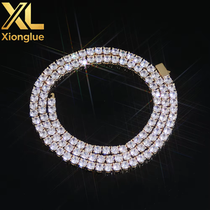 Hot Custom Moissanite Zircon Necklaces <b>Iced</b> <b>Out</b> Charms Hip Hop Unisex Jewelry with Copper Tennis <b>Chains</b> New - Product Image 4