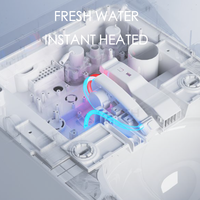 WC intelligent avec bidet, sur pied, allongé, eau chaude, chasse automatique, capteur de pied, siège chauffant, télécommande LED, vente en gros