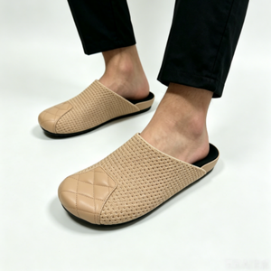 Pantuflas de Hombre con Punta Cerrada, Transpirables, con Orificios, Parte Superior de Cuero Genuino, Detalle Acolchado, <span class=keywords><strong>para</strong></span> Verano, Hogar, Hotel, Uso Diario - Product Image 6