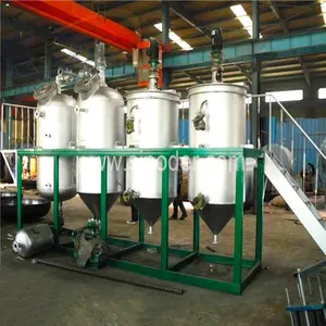 Línea de producción de refinería de petróleo de grado alimenticio Equipo de planta de refinación de aceite de coco de palma cruda