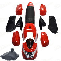 Kit de carénage d'aile en plastique avec pare-brise de phare 12v et siège de réservoir de carburant pour 49cc enfants Quad vélo Mini ATV enfant 4x4 roues
