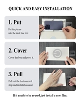 Film de protection d'écran en verre trempé anti-espion Magic Box Slik Print, installation facile, pour iPhone 15 Pro Max Samsung S24 S25