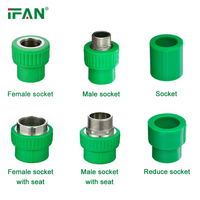 IFAN Usine Directe Raccords de Tuyauterie Matériel de Plomberie DIN 20mm 25mm 32mm 40mm 50mm 63mm 75mm 90mm 110mm pour PPR