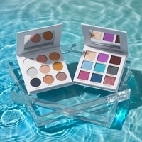 Palette de fards à paupières mats et scintillants personnalisés, 9 couleurs, blanc, végétarien, CPNP, avec logo personnalisé, pas cher, en gros, marque privée