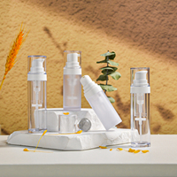 Bouteille de mélange d'huile de poudre à double chambre avec pompe Séparation de la poudre d'eau Poudre lyophilisée Bouteille de mélange deux en un