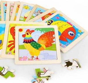 Rompecabezas de Madera Educativos Personalizados de Fábrica con Certificación CE, 9 Piezas, para Niños Pequeños, con Dibujos Animados de Animales y Transportes - Product Image 6
