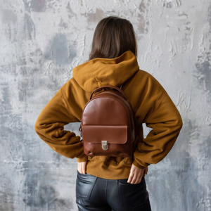 Custom Genuine Leather Mini Backpack <b>Women</b> Small Real Cowhide Rucksack Luxury Ladies <b>Travel</b> Daypack <b>Bag</b> LSBP-0037 - Product Image 1