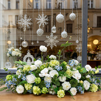 Centre de table floral artificiel de style européen avec fausses fleurs pour longue table à manger, décoration de mariage à domicile