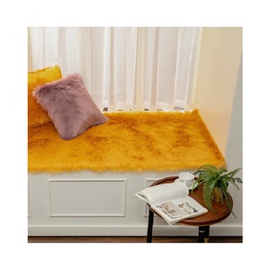 <span class=keywords><strong>Tapis</strong></span> rond doux en fausse <span class=keywords><strong>fourrure</strong></span> de mouton, grand accessoire <span class=keywords><strong>blanc</strong></span> et rose, parfait pour une chambre à coucher, moquette synthétique pelucheuse et douce - Product Image 1