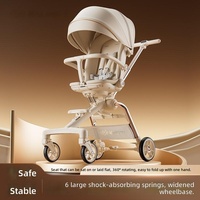 Poussette bébé pliable légère en alliage d'aluminium, poussette de luxe pour bébé, chariot de voyage portable bidirectionnel pour enfants de 0 à 3 ans