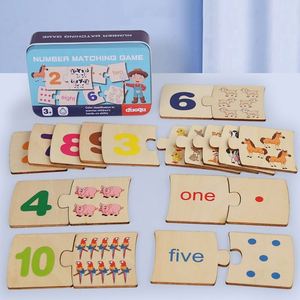 Rompecabezas de Números de Madera con Caja de Almacenamiento, Material Didáctico para el Aprendizaje de Matemáticas para Niños de Jardín de Infancia - Product Image 6
