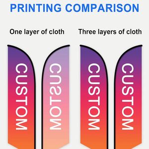 Drapeau publicitaire en polyester imprimé sur mesure, résistant à la décoloration, facile à assembler, pour branding d'entreprise et promotion en salon professionnel - Product Image 6