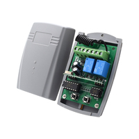 Receptor Universal YET402PC 433MHz DC12V 24V 2 Canales Módulo de Código de Aprendizaje Código Fijo Código Evolutivo para Abridor de Puerta de Garaje