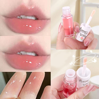 Gloss à lèvres liquide transparent en gros, saveur pêche, imperméable, à l'huile de miel, pour des lèvres repulpées, nourries et hydratées