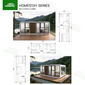 WELLUCKY Maison <span class=keywords><strong>de</strong></span> Glamping <span class=keywords><strong>de</strong></span> Luxe, Cabane Apple, <span class=keywords><strong>Villa</strong></span> Préfabriquée pour le Développement <span class=keywords><strong>de</strong></span> Complexes Hôteliers et une Vie Extérieure Haut <span class=keywords><strong>de</strong></span> Gamme - Product Image 3