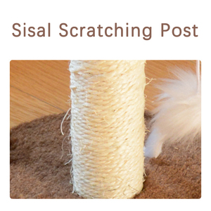 Árbol para gatos de estilo clásico Rarewe con poste rascador de Sisal, felpa corta y ratón simulado colgante, accesorios para mascotas para gatitos - Product Image 3