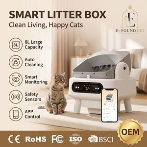Caja de Arena Inteligente para Gatos E-FOUND CQ102, Recién Mejorada, Autolimpiable, Diseño Abierto de 8L, para Múltiples Gatos Grandes, Versión Estadounidense - Product Image 1