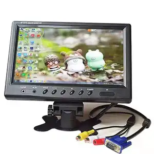 Monitor Kamera Parkir Mobil, Monitor TFT Mobil Desktop 9 Inci Profesional AV, Monitor Kamera Parkir Mobil Cadangan Terbalik Tampilan Truk 24V