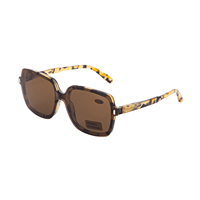 Lunettes de soleil tendance à verres TAC surdimensionnées, protection UV400, verres polarisés, marque de luxe pour femmes, style à clip magnétique