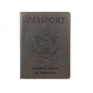 Porta Pasaportes Personalizado al por Mayor con Logotipo, Porta Pasaportes de Viaje de Cuero PU de Lujo con Diseño de Avión y Juego de Etiquetas para Equipaje - Product Image 4